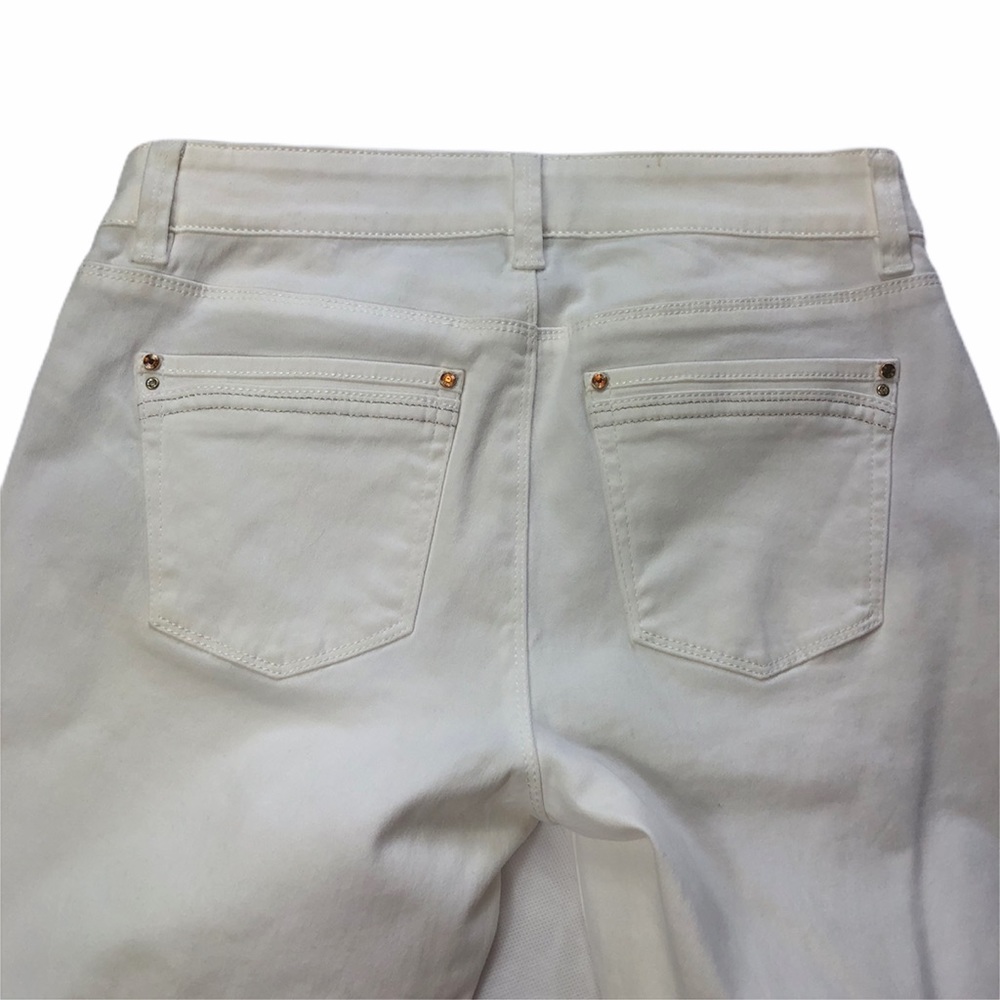 White House Black Market White Capri Jeans Size 4 - Picture 2 of 8